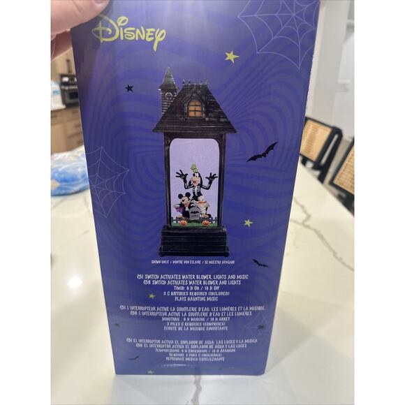 Disney Halloween Swirling Glitter Lantern with Lights &...